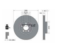 Disco de freno TEXTAR 92160905 delantero, ventilado , 1 Pieza