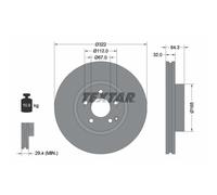Disco de freno TEXTAR 92163505 delantero, ventilado , altamente carbonizado, 1 Pieza