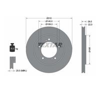 Disco de freno TEXTAR 92170503 delantero, ventilado , 1 Pieza