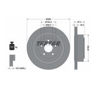 Disco de freno TEXTAR 92173603 trasero, ventilado , 1 Pieza