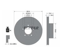 Disco de freno TEXTAR 92176105 delantero, ventilado , 1 Pieza