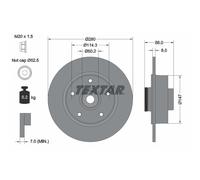 Disco de freno TEXTAR 92196003 trasero, macizo, 1 Pieza