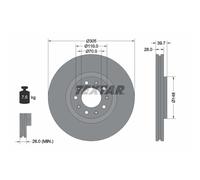 Disco de freno TEXTAR 92220803 delantero, ventilado , 1 Pieza