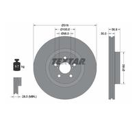 Disco de freno TEXTAR 92236503 delantero, ventilado , 1 Pieza