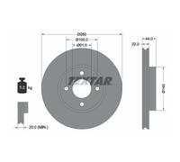 Disco de freno TEXTAR 92239903 delantero, ventilado , 1 Pieza