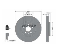Disco de freno TEXTAR 92243303 delantero, ventilado , 1 Pieza