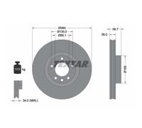 Disco de freno TEXTAR 92262605 delantero, ventilado , altamente carbonizado, 1 Pieza