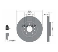 Disco de freno TEXTAR 92274203 delantero, ventilado , 1 Pieza