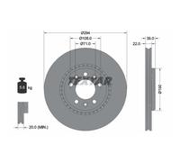 Disco de freno TEXTAR 92287103 trasero, ventilado , 1 Pieza
