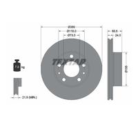 Disco de freno TEXTAR 92305203 delantero, ventilado , 1 Pieza
