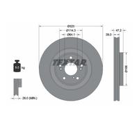 Disco de freno TEXTAR 92306203 delantero, ventilado , 1 Pieza