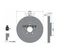Disco de freno TEXTAR 92306303 delantero, ventilado , 1 Pieza