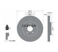 Disco de freno TEXTAR 92306503 delantero, ventilado , 1 Pieza
