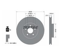 Disco de freno TEXTAR 92306703 delantero, ventilado , 1 Pieza