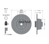 TEXTAR 92309003 Disco de freno