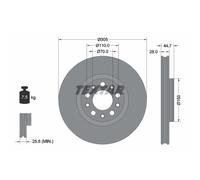 Disco de freno TEXTAR 92326305 delantero, ventilado , altamente carbonizado, 1 Pieza