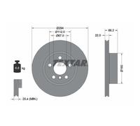Disco de freno TEXTAR 92327005 delantero, ventilado , altamente carbonizado, 1 Pieza