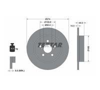 1X Disco de freno TEXTAR 92333703 para TOYOTA AYGO X (_B7_) 1.5 2025-