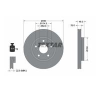 Disco de freno TEXTAR 92341103 delantero, ventilado , 1 Pieza