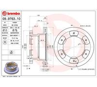 2x BREMBO 09.9763.10 Disco de freno para IVECO Daily VI Kastenwagen 306mm