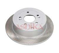 2x Disco de freno Eje trasero macizo 61-0H-H06C ASHIKA para HYUNDAI SANTA FÉ II
