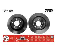 Disco de freno TRW DF4450 trasero, ventilado , altamente carbonizado, 1 Pieza