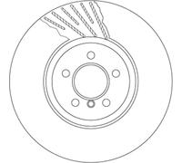 Disco de freno TRW DF6614S delantero, ventilado , altamente carbonizado, 1 Pieza