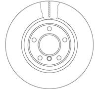Disco de freno TRW DF6616S delantero, ventilado , altamente carbonizado, 1 Pieza