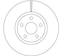 Disco de freno TRW DF6810S delantero, ventilado , 1 Pieza