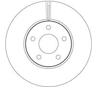 Disco de freno TRW DF6975 delantero, ventilado , 1 Pieza