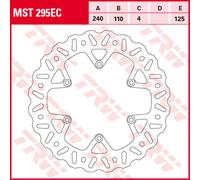 Disco de freno TRW MST295E, 1 Pieza