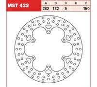 Disco de freno TRW MST432, 1 Pieza
