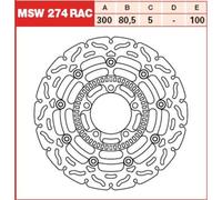 Disco de freno TRW MSW274RAC, 1 Pieza