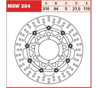 Disco de freno TRW MSW284, 1 Pieza