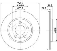 HELLA 8DD 355 133-871 Disco de freno