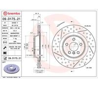 Disco de freno ventilación interna 09.D175.21 BREMBO