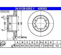 Disco de freno (por unidad) ATE 24.0128-0202.1