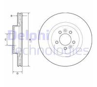Disco de freno ventilado BG9204C DELPHI para LAND ROVER RANGE ROVER IV