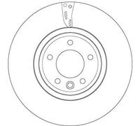 Disco de freno ventilado DF6954S TRW para LAND ROVER RANGE ROVER IV DISCOVERY V