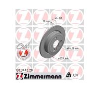 Disco De Freno Zimmermann 150.3446.20 Coat Z para Bmw Mini Eje Trasero