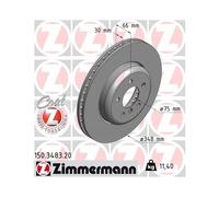 2x Disco de freno ventilación interna 150.3483.20 ZIMMERMANN para BMW 5 6 Coupé
