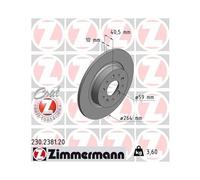 ZIMMERMANN 230.2381.20 Disco de freno