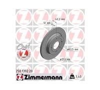 ZIMMERMANN 250.1392.20 Disco de freno