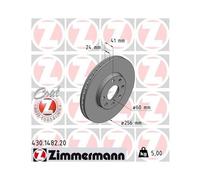 Disco De Freno Zimmermann 430.1482.20 Coat Z para Opel Vauxhall General Motors