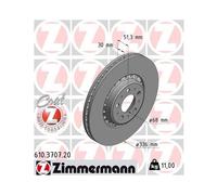 Disco De Freno Zimmermann 610.3707.20 Coat Z para Volvo Eje Delantero