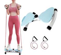 Disco de Giro para Cintura, Entrenador de Equilibrio y Core con Bandas de Resistencia, Base Antideslizante y Superficie de Masaje para Adelgazar Cintura, Abdomen y Muslos en Casa(Color:Pink)