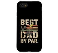 Disco de golf Frisbee Dad Best Dad By Par Vintage Camo Bandera de Estados Unidos Carcasa para iPhone SE (2020) / 7 / 8