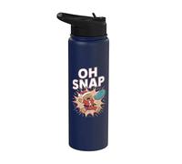 Disco de golf Navidad pan de jengibre Oh Snap Frisbee Stainless Steel Insulated Water Bottle