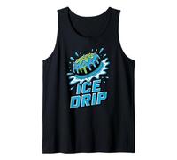 Disco de hockey sobre hielo para niños, diseño gráfico de goteo para helados Camiseta sin Mangas