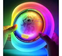 Disco de lanzamiento LED para niños, silicona suave, resistente al agua y flotante, 60 luces RGB, recargable, perfecto para fiestas en la piscina, juegos al aire libre, regalos de cumpleaños y puntos